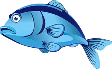 Lil’ Blues fish artwork